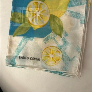 Enrico Coveri Lemon Print Scarfor Hankerchief